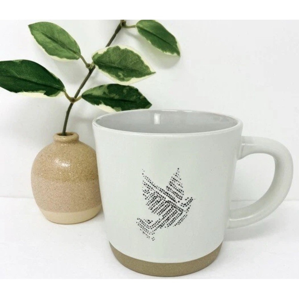 Magnolia Hearth & Hand Dove Bird Stoneware Coffee Mug Cup Modern Farmhouse Gift